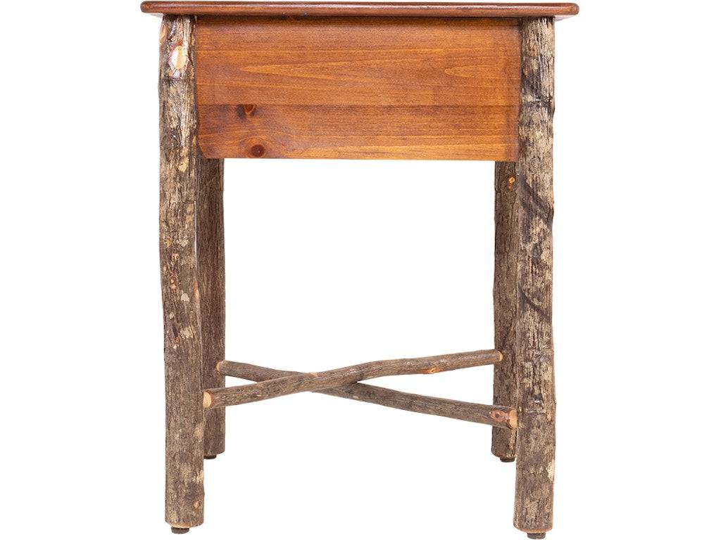 Nightstand - Natural Bark Pine Top Rhf