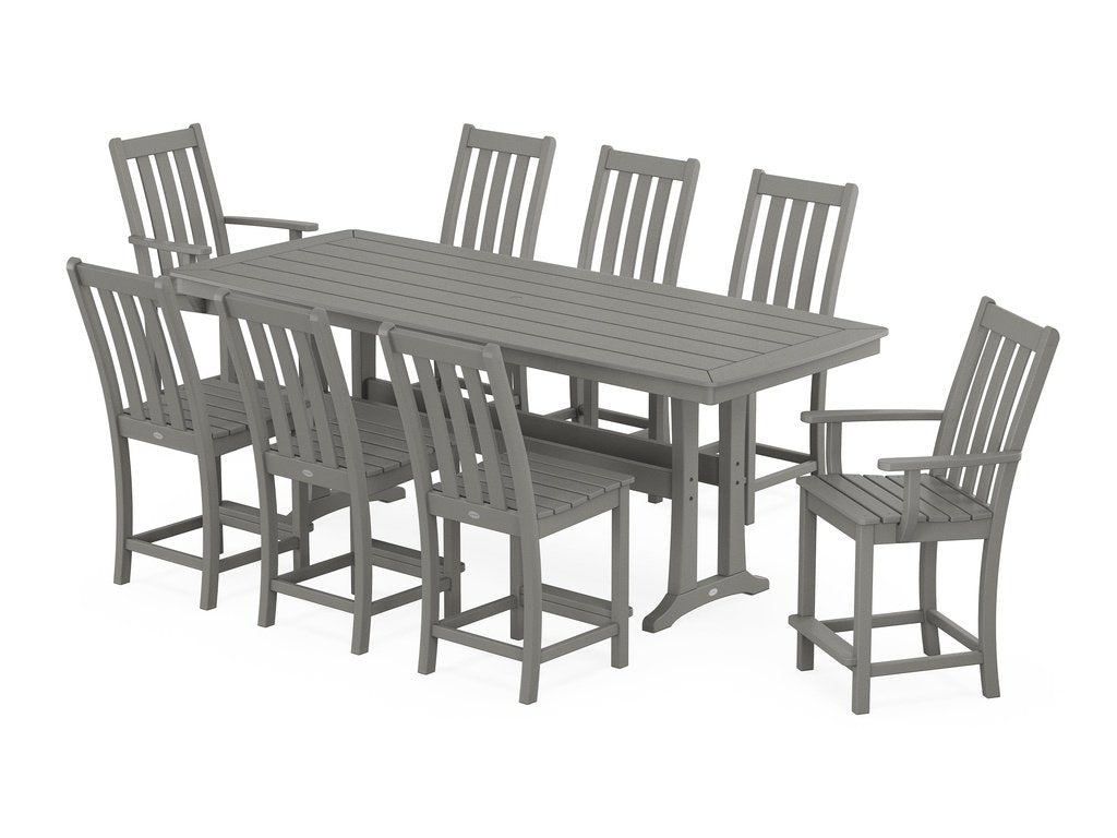 Vineyard 9-Piece Counter Set with Trestle Legs Photo