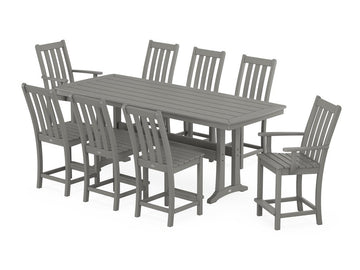 Vineyard 9-Piece Counter Set with Trestle Legs Photo