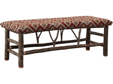 Hickory Bench with Upholstered Seat - Retreat Home Furniture