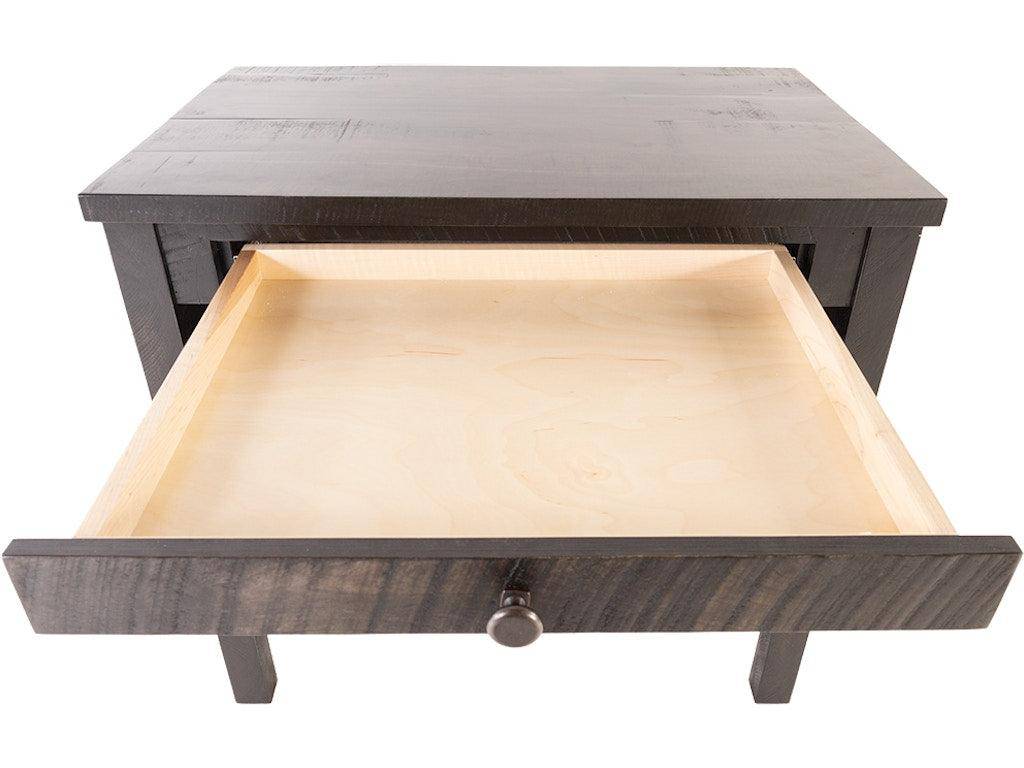 Dark Knight Modular Desk - Black Rough Cut Maple 536946