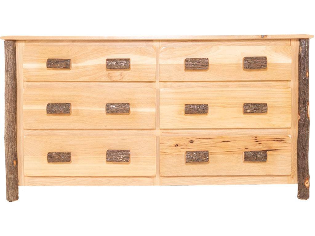 Hickory 6-Drawer Dresser