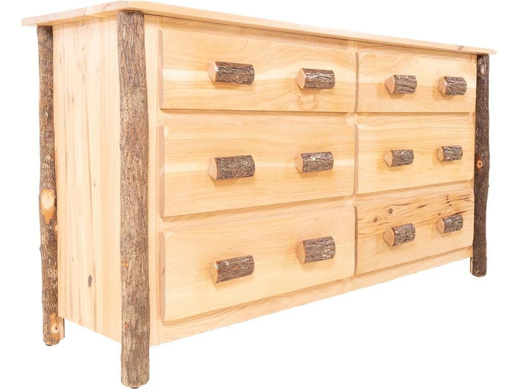 Hickory 6-Drawer Dresser