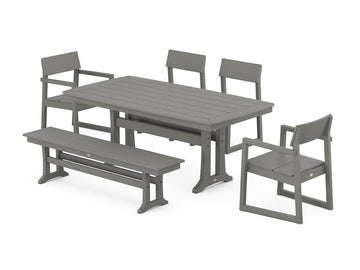 EDGE 6-Piece Dining Set with Trestle Legs Photo