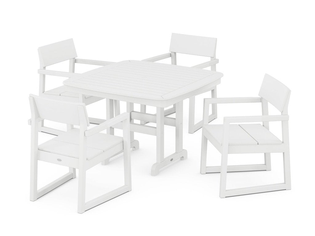 EDGE 5-Piece Dining Set with Trestle Legs Photo