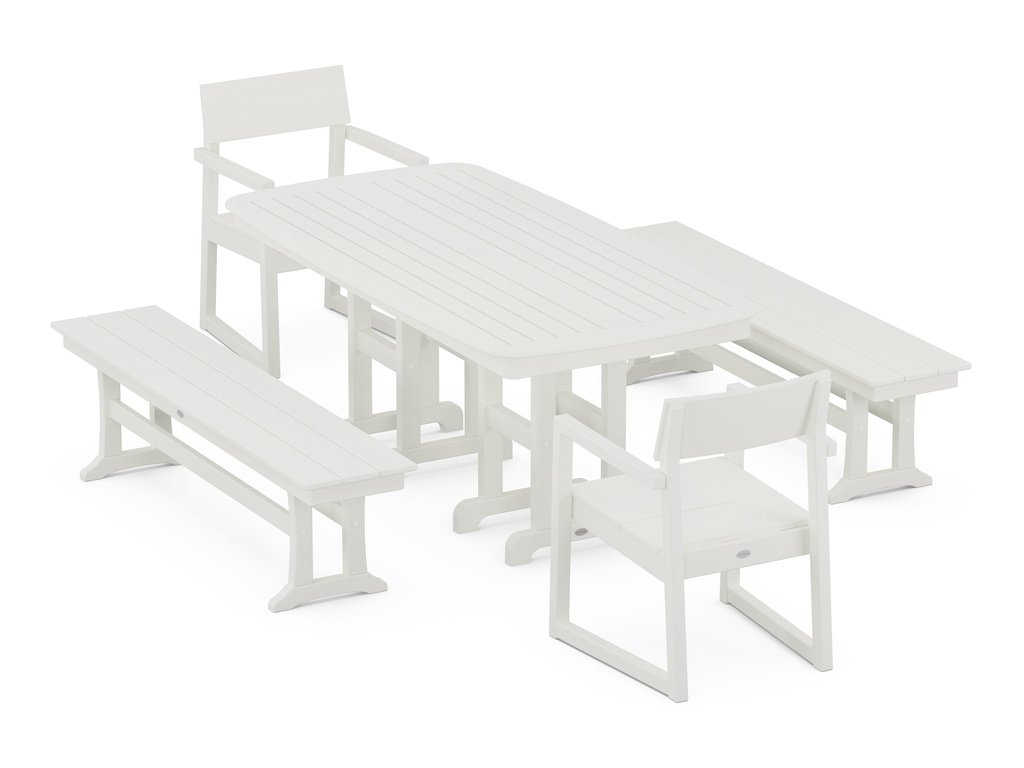 EDGE 5-Piece Dining Set with Benches Photo