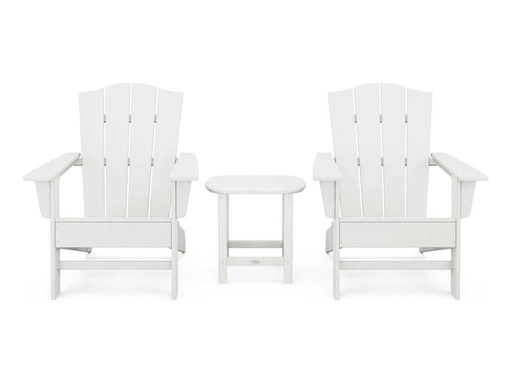 Wave 3-Piece Adirondack Chair Set with The Crest Chairs Photo