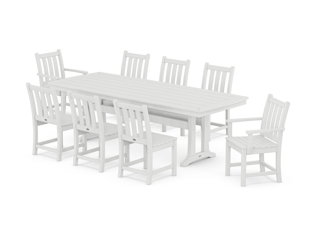 Traditional Garden 9-Piece Dining Set with Trestle Legs Photo