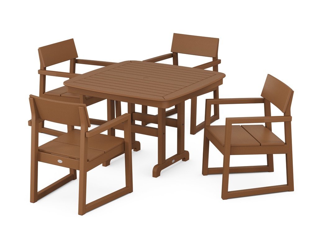 EDGE 5-Piece Dining Set with Trestle Legs Photo