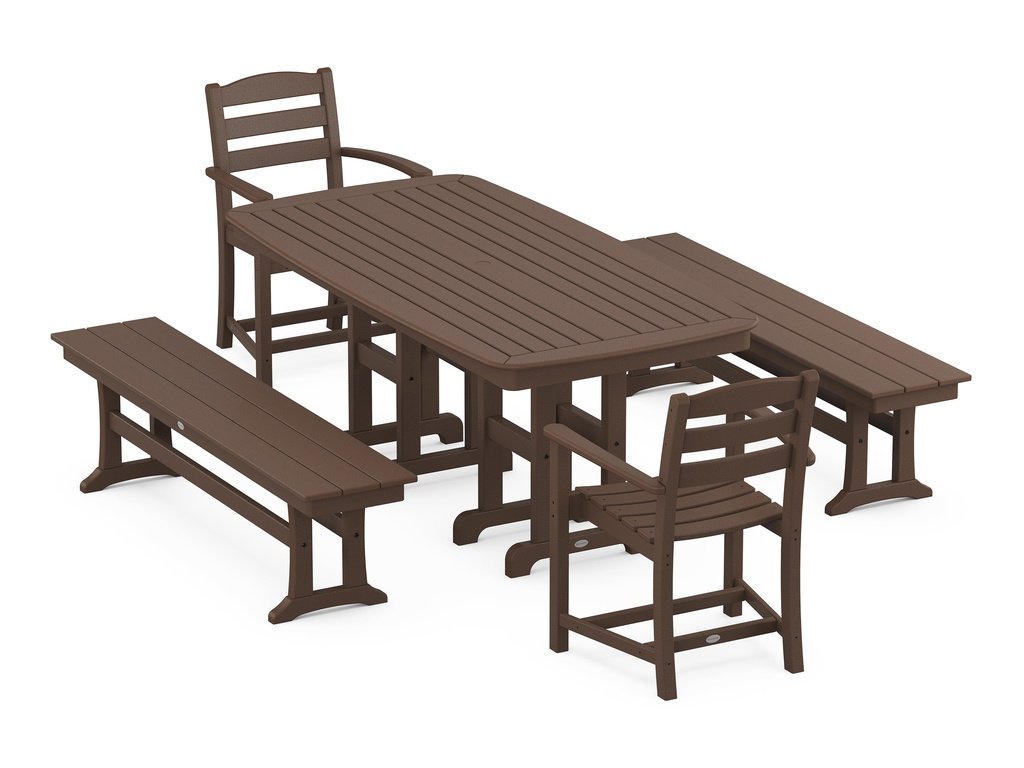 La Casa Café 5-Piece Dining Set with Benches Photo