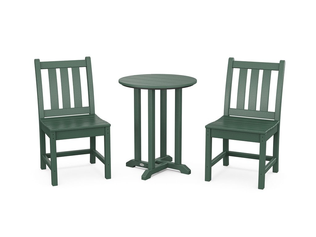 Traditional Garden Side Chair 3-Piece Round Dining Set Photo