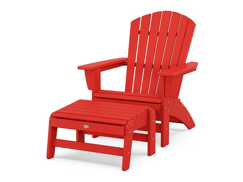 Nautical Grand Adirondack Chair with Ottoman Photo