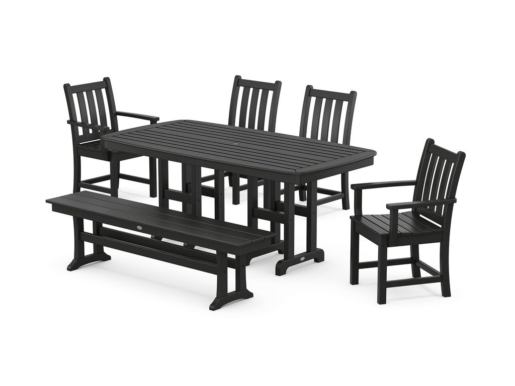 Traditional Garden 6-Piece Dining Set with Bench Photo