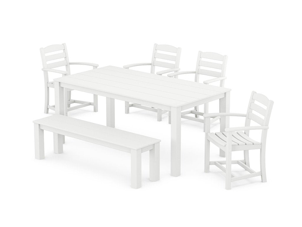 La Casa Cafe' 6-Piece Parsons Dining Set with Bench Photo