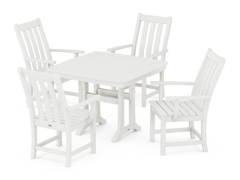 Vineyard 5-Piece Dining Set with Trestle Legs Photo