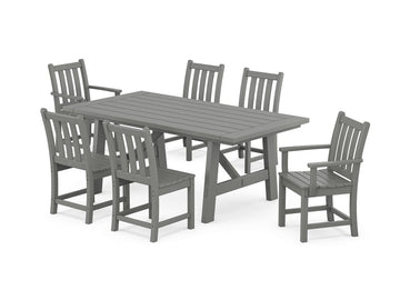 Traditional Garden 7-Piece Rustic Farmhouse Dining Set Photo