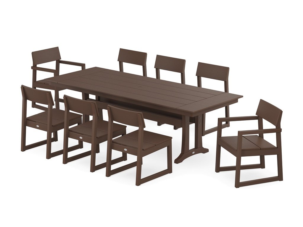 EDGE 9-Piece Farmhouse Dining Set with Trestle Legs Photo