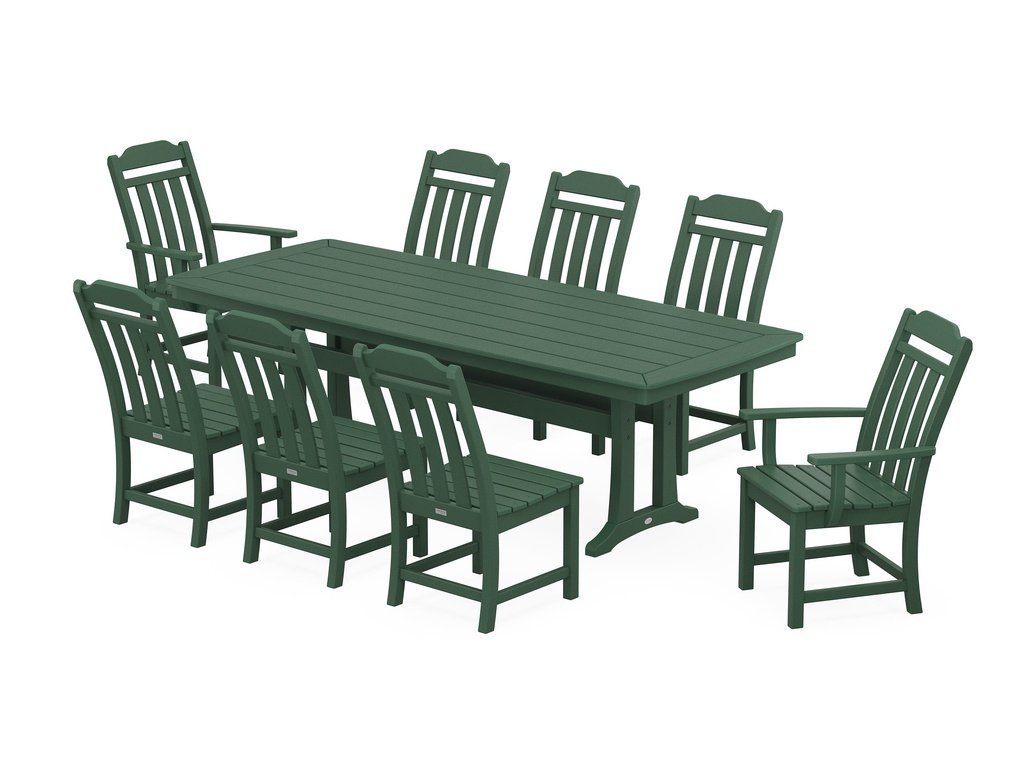 Country Living 9-Piece Dining Set with Trestle Legs Photo