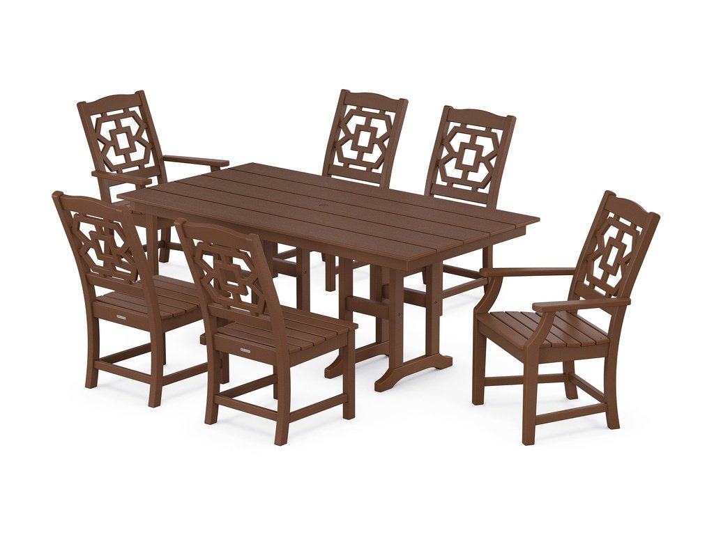 Chinoiserie 7-Piece Farmhouse Dining Set Photo