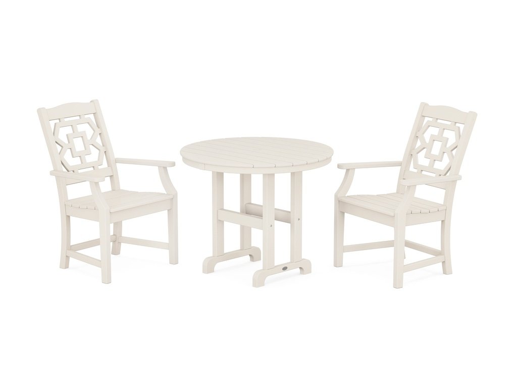 Chinoiserie 3-Piece Farmhouse Dining Set Photo