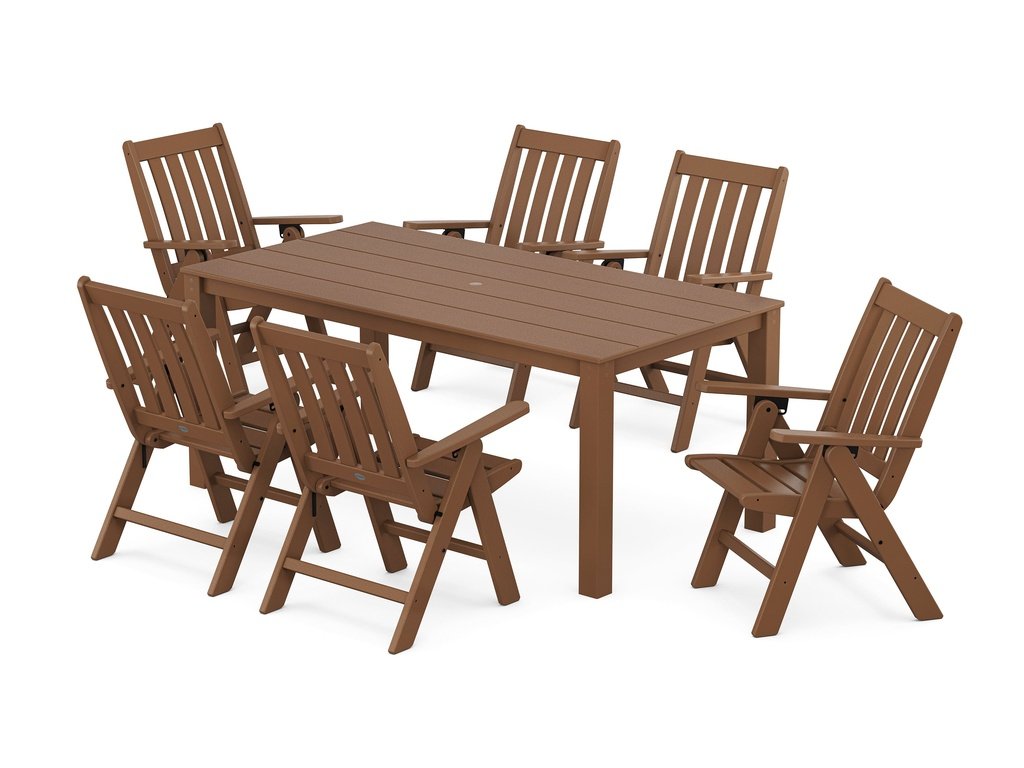 Vineyard Folding Chair 7-Piece Parsons Dining Set Photo