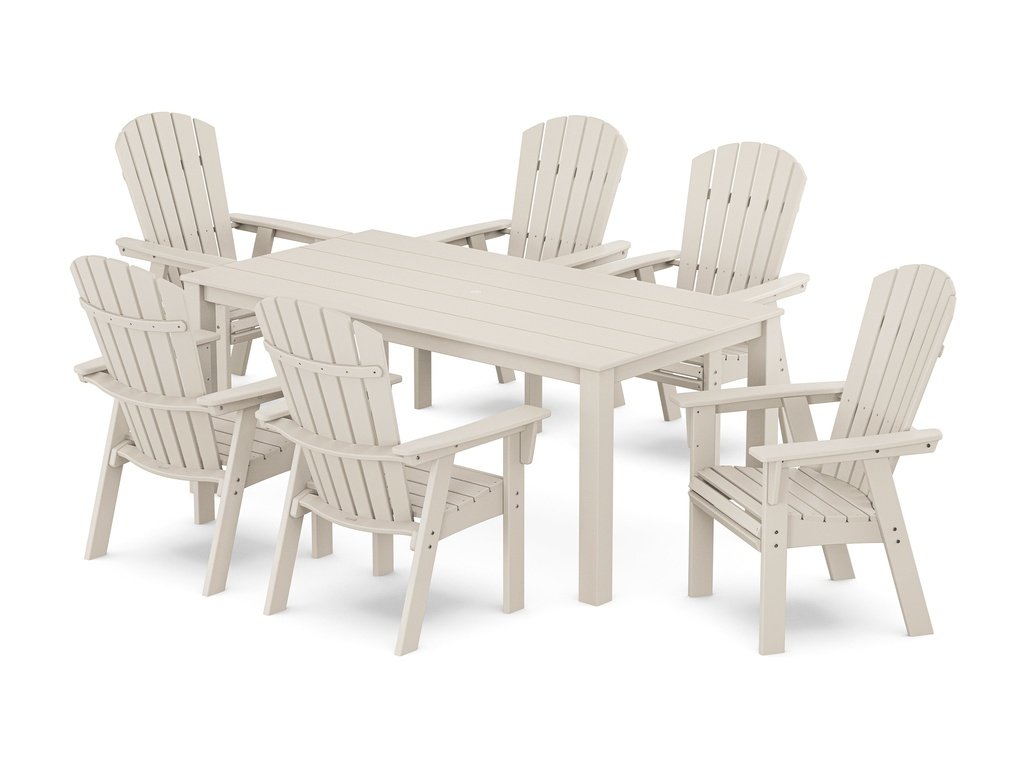 Nautical Curveback Adirondack 7-Piece Parsons Dining Set Photo