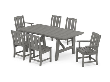 Mission 7-Piece Rustic Farmhouse Dining Set Photo