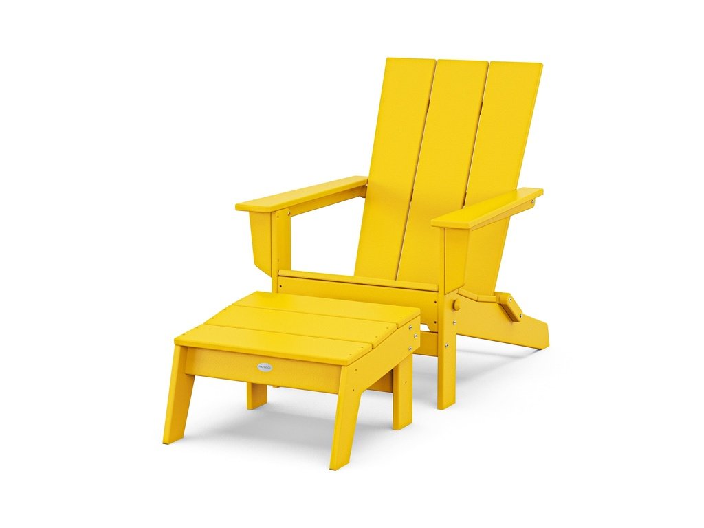 Modern Studio Folding Adirondack Chair with Ottoman Photo