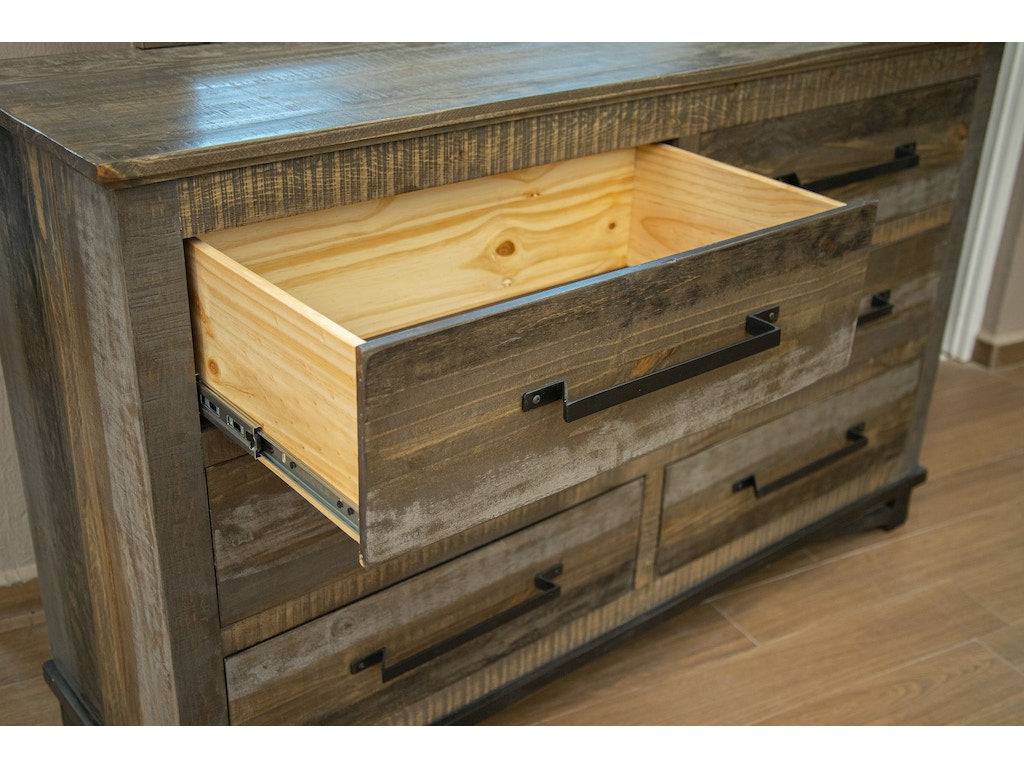 Loft Brown 6 Drawer Dresser