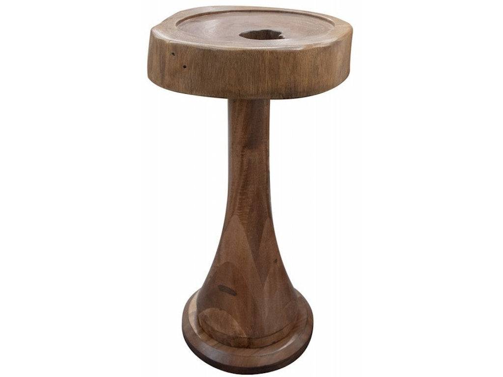 Martini Table With Wooden Base