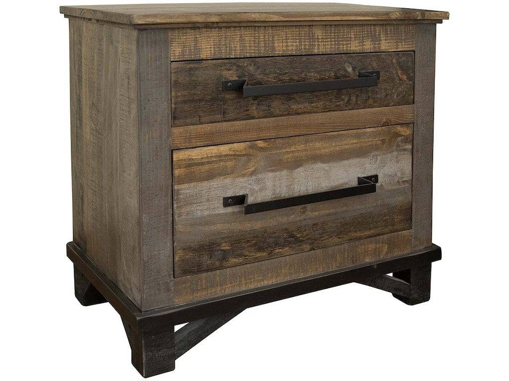 Loft Brown 2 Drawer Nightstand