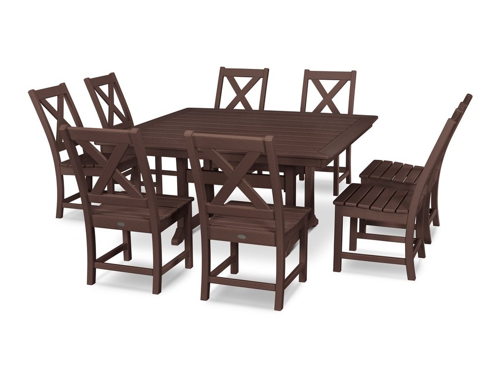 Braxton 9-Piece Nautical Trestle Dining Set Photo