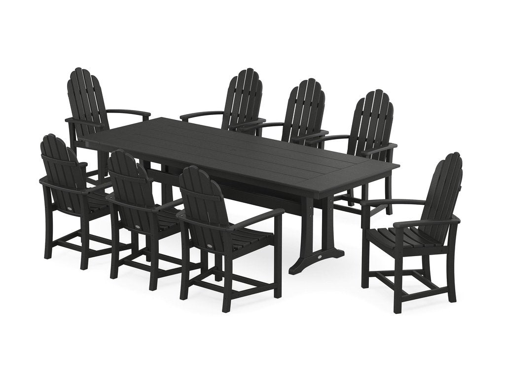 Classic Adirondack 9-Piece Farmhouse Dining Set with Trestle Legs Photo