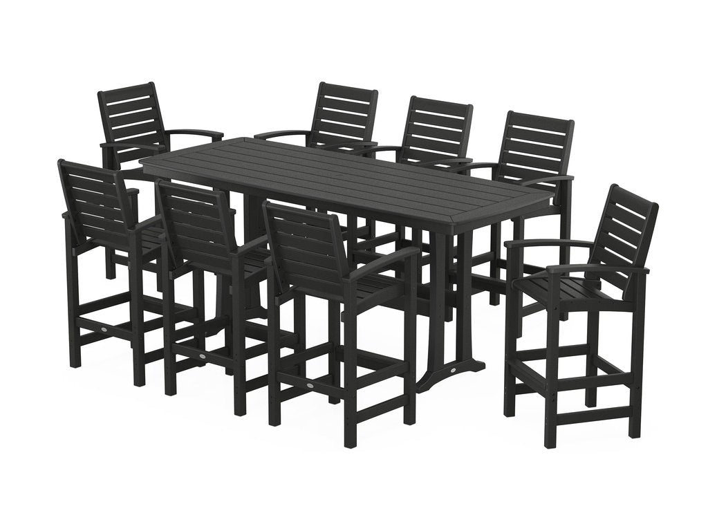 Signature 9-Piece Bar Set with Trestle Legs Photo