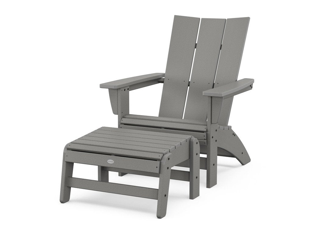 Modern Grand Adirondack Chair with Ottoman Photo