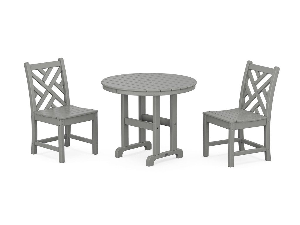 Chippendale Side Chair 3-Piece Round Dining Set Photo