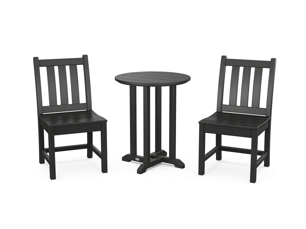 Traditional Garden Side Chair 3-Piece Round Dining Set Photo