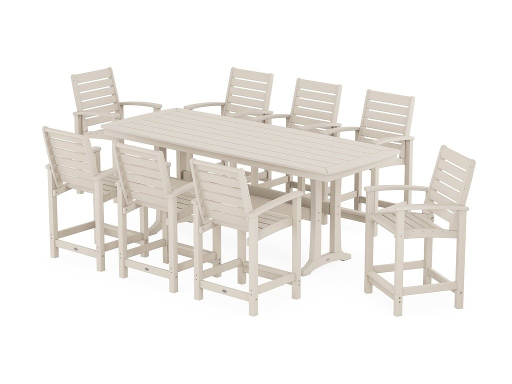 Signature 9-Piece Counter Set with Trestle Legs Photo