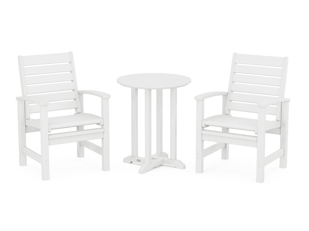 Signature 3-Piece Round Farmhouse Dining Set Photo