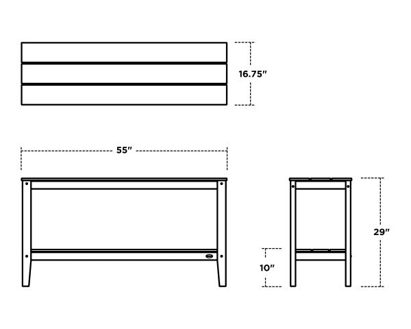 Newport 55” Console / Sofa Table | Natural Finish - Retreat Home Furniture