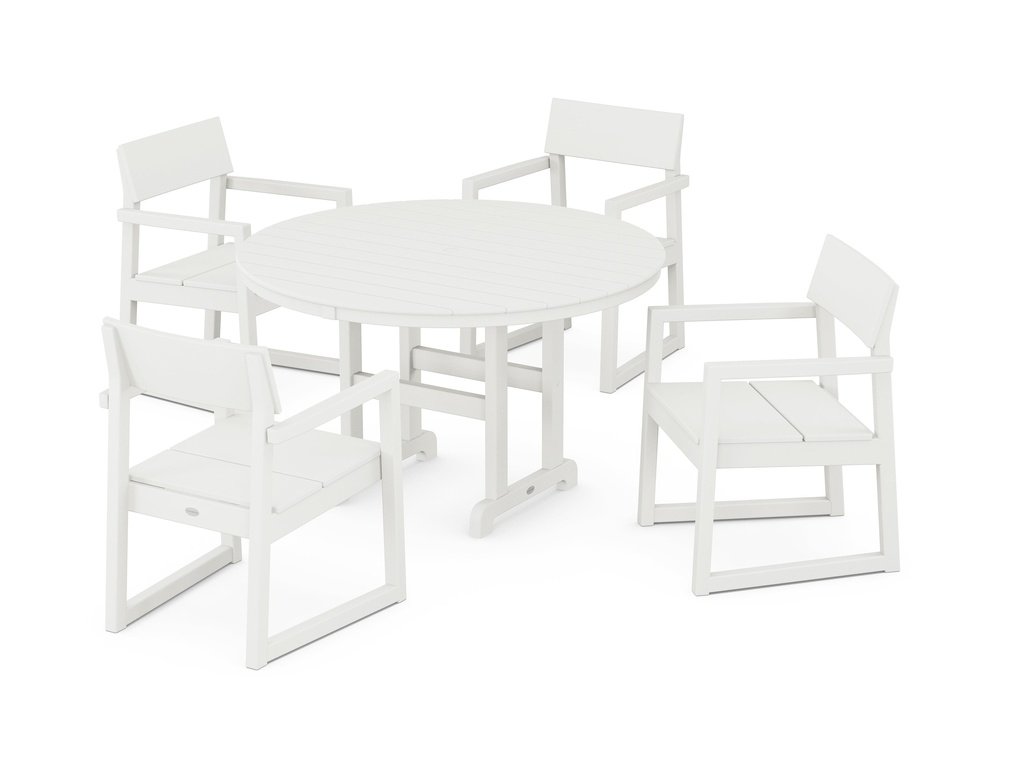 EDGE 5-Piece Round Farmhouse Dining Set Photo