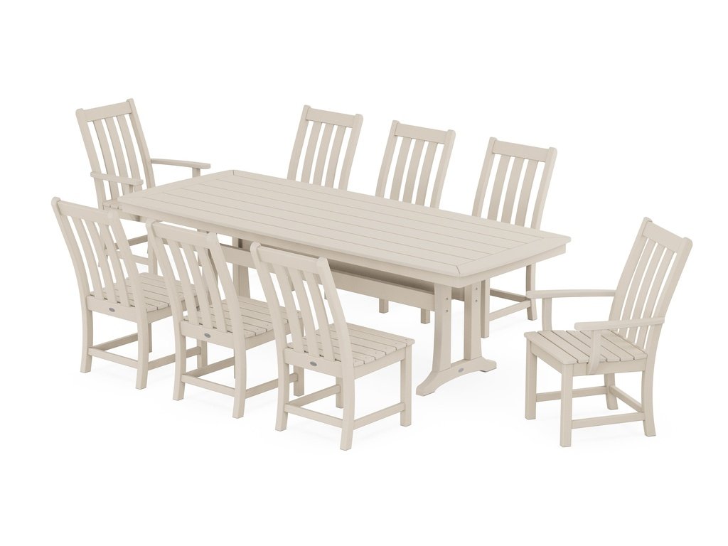 Vineyard 9-Piece Dining Set with Trestle Legs Photo