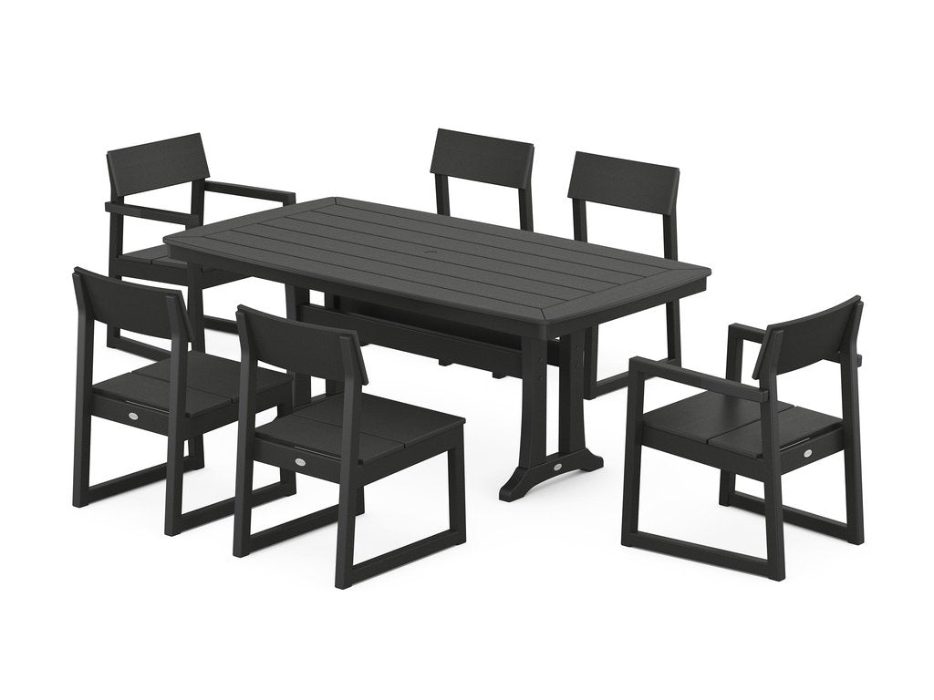 EDGE 7-Piece Dining Set with Trestle Legs Photo