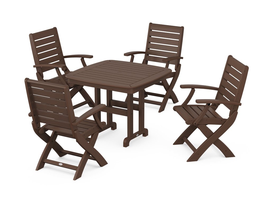 Signature Folding Chair 5-Piece Dining Set Photo