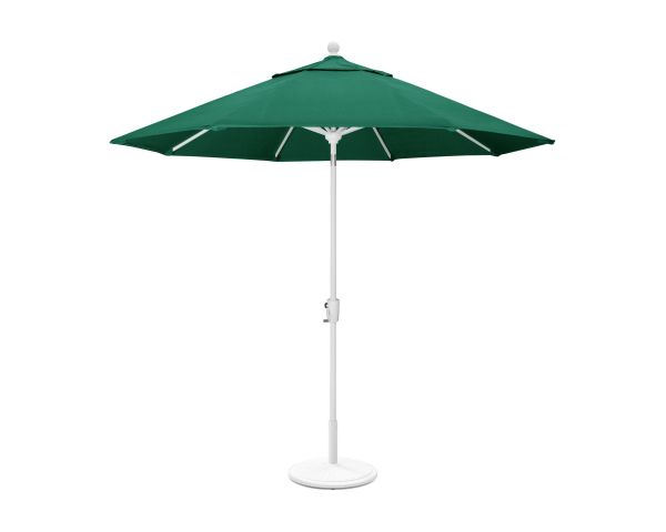 White 9' Tilt Market Umbrella & Base - Retreat Home Furniture