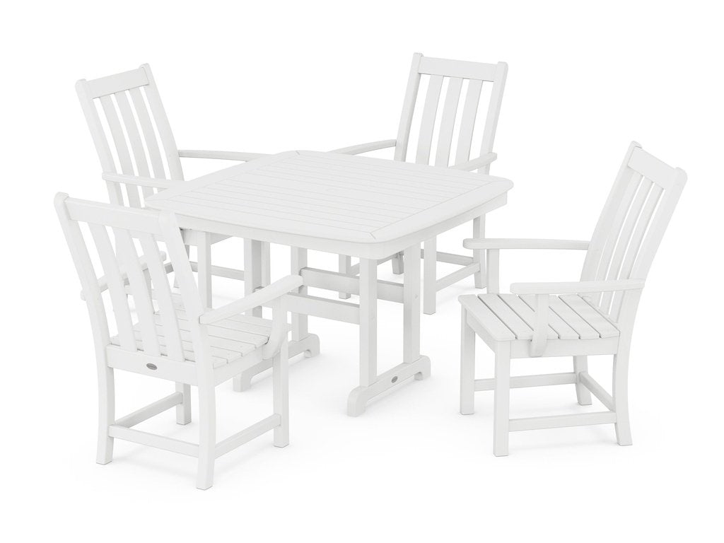 Vineyard 5-Piece Dining Set with Trestle Legs Photo