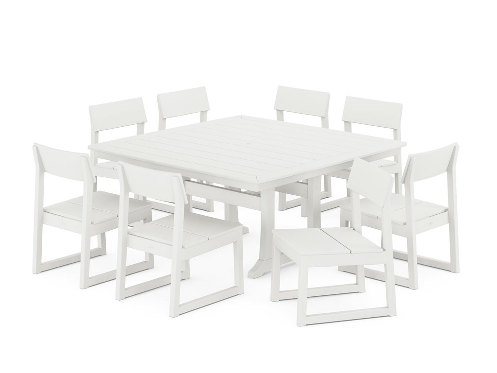 EDGE Side Chair 9-Piece Dining Set with Trestle Legs Photo