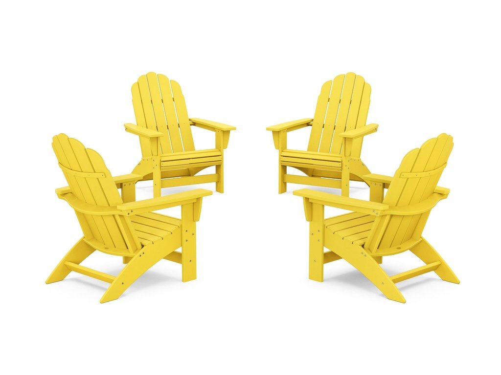 4-Piece Vineyard Grand Adirondack Chair Conversation Set Photo