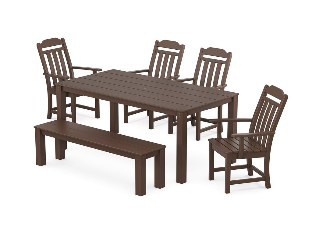 Country Living 6-Piece Parsons Dining Set with Bench Photo