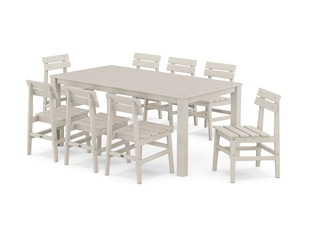 Modern Studio Plaza Chair 9-Piece Parsons Dining Set Photo